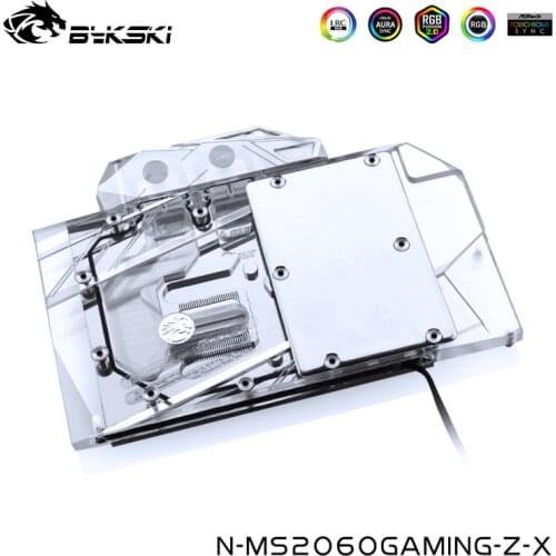 Bykski GPU Cooler For MSI Geforce RTX2060 GAMING Z 6G Water Cooling Full Cover Graphics Card GPU Water Block,N-MS2060GAMING-Z-X