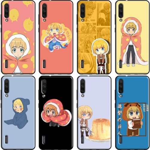 Armin Arlert Attack on Titan Cute Case For POCO X3 M3 F2 Pro Case For Xiaomi Mi 11 A1 A2 A3 Mi Note 10 Lite Mi 10T 9T Pro Coque