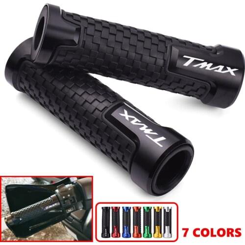 Motorcycle Handlebar Grips CNC aluminum Rubber Moto Handle Thruster Grips For YAMAHA T-Max 500 TMAX 500 560 TMax 530 Accessories