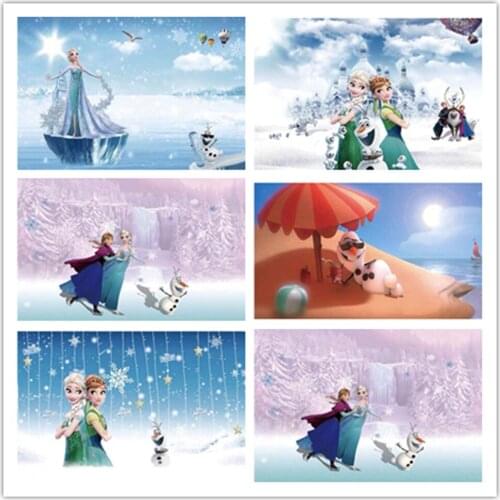 Cartoon DIY 5D Diamond Painting Disney Frozen Elsa Anna Cross Stitch Kits Diamond Mosaic Embroidery Full Home Decor Gift