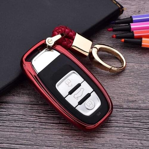 Soft TPU Key Rings Protection Cover for Audi A4L A5 A6 A6L Q5 S5 S7 Protect Shell Car Styling Cover Case
