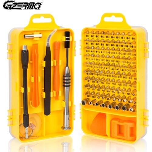 GZERMA 115 in 1 Screwdriver Set With 98 Magnetic Bits Tool Case For iPhone Cellphone Tablet PC Laptop Phone Repair Tools Kit