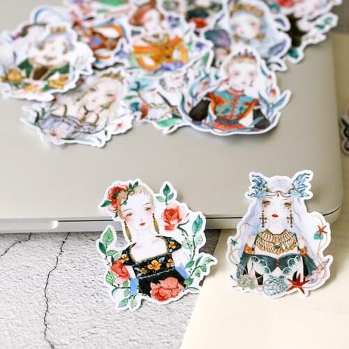 13PCS Beauty goddess Stickers Crafts And Scrapbooking stickers book kids toys Decorative sticker DIY Stationery