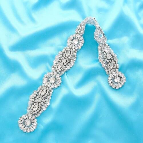 SESTHFAR Rhinestone patches sew on crystal rhinestone stones and crystals sewing rhinestones for wedding clothes evening dress