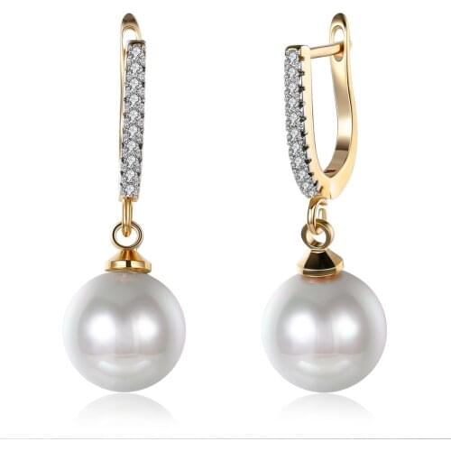 New Arrival Gold Color Earrings for Women New Design Onorevoli orecchino Engagement Jewelry Wedding Party