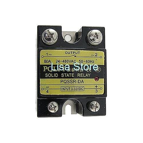 Single Phase Solid State Relay SSR 80A 3-32VDC / 24-480VAC