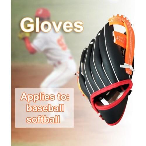 1Pc Baseball Glove Thicken Shockproof Faux Leather Impact Resistant Softball Glove Anti-slip Washable Baseball Softball Mitt