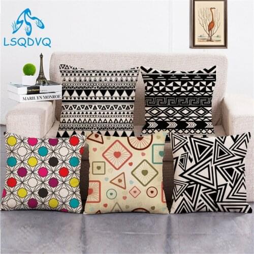 Pillow Case 45x45 Home Decor Cushion Cover Vintage Ethnic Style Geometric Throw Pillowcase Pillow Covers for Sofa Seat