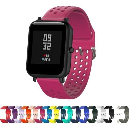 Silicone Soft Strap for Xiaomi Huami Amazfit Bip BIT Lite Youth 1S Smart Watch Wrist Bracelet for Amazfit GTS 2E Watchband Strap