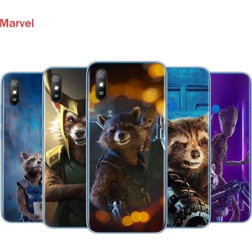 Silicone Cover Rockets Raccoon Marvel For Xiaomi Redmi 9T 9 9C 9A 9AT 9i 8 8A 7 6 Pro 7A 6A 5 5A 4X Plus Phone Case