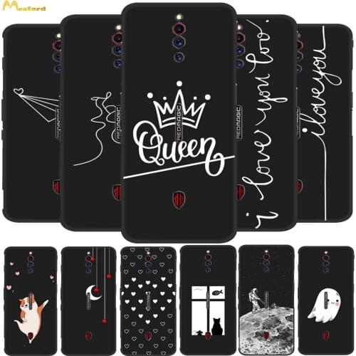 Queen Black Silicone Cover For ZTE Nubia Red Magic 5G Phone Case TPU Print Cute Husky Deer Pattern Fundas Redmagic 5G 12GB 256GB