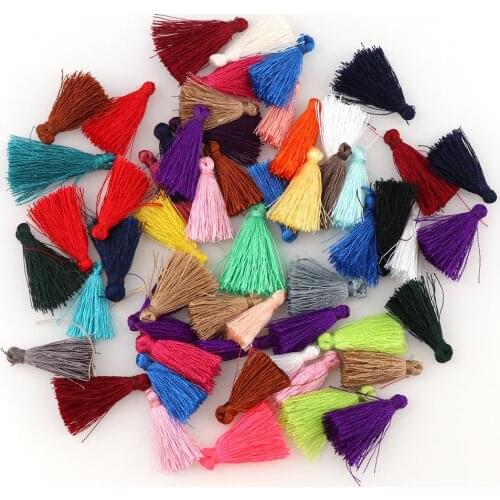 Mix Color Tassel 10-30Pcs/set DIY Flower Silk Polyester Charms Pendant Drop Earring Tassel Fashion Women Jewelry Bag Accessories