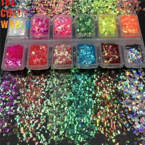 TCT-577 Mix Star Moon Dot Nails Glitter Nail Art Decoration 매니큐어 uñas マニキュア Makeup Tumbler Crafts Manicure Festival Accessories