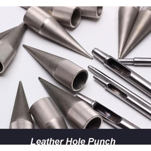 Round Hole Punch Sharpener Manual Blunt Cutting Punching Edge Sharp Leather Tool