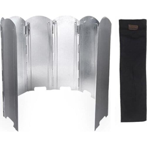 8 Plates Gas Stove Wind Shield Outdoor Camping Picnic Cooking Burner Windproof Screen Galvanized Iron Wind Screen