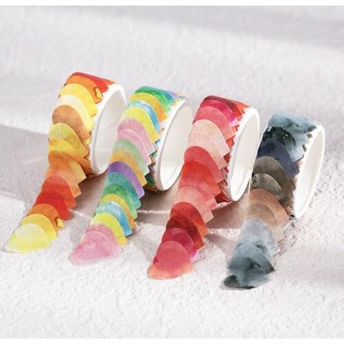 Vintage Rainbow Fruit Tea Series Washi Paper Sticker DIY Diary Journal Decoration Label Sticker Album Scrapbooking