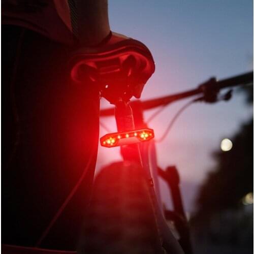 USB Rechargeable MTB Road Bike Cycling LED Taillight Bicycle Tail Warning Light Waterproof Flashing Rear Lamp Bicycle Accessorie