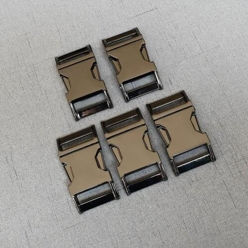 20 Pieces Gun Black 25mm Metal Quick Side Release Buckle Backpack strap Buckle use for bag luggage backpack