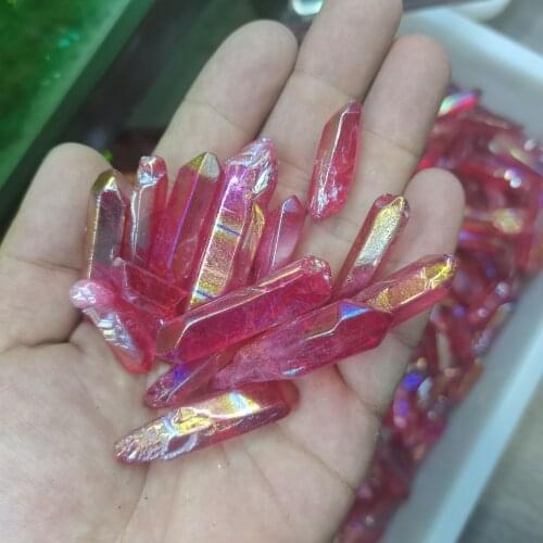 500g Electroplated Colourful Crystal Wand Point Raw Crystals Healing Energy Crystal Stone Natural Stones and Minerals Home Decor
