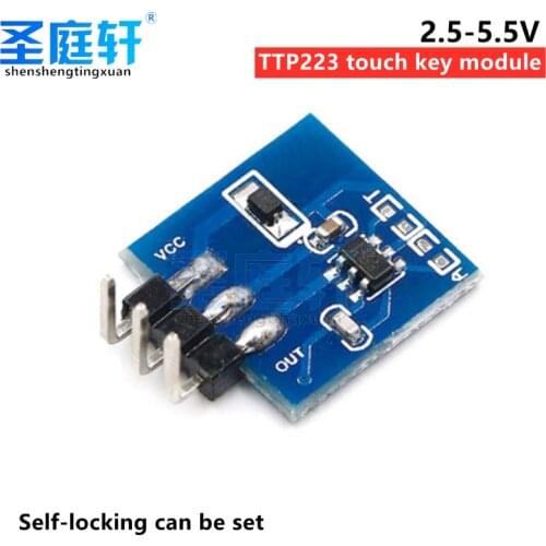 5pcs/lot TTP223 touch button module capacitive switch can be set to self-locking touch button