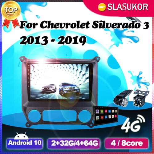 6+128G For Chevrolet Silverado 3 2013 2014 2015 2016- 2019 Radio Carplay Auto Video Player Navigation Car GPS DVD Canbus NO 2din