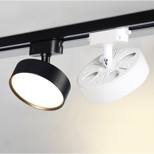 7/12/18W LED Track Lighting Head Modern Round Indoor Ceiling Track Light Rail Ceiling Spotlight For Shop Wall Art Exhibition