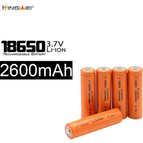 RU HOT SALE New KingWei Orange 2600mah 18650 3.7v Li-ion Battery Environment-Friendly Rechargeable Battery For Flashlight