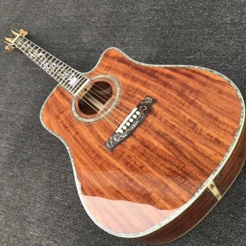 Cutaway acoustic guitar koa acoustic electric guita single cut abalone classic acoustic guitar free shipping acoustic guitar