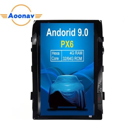 AOONAV 17 inch car DVD player vertical screen for Toyota Land Cruiser LC200 2008-2015 car GPS navigation multimedia player