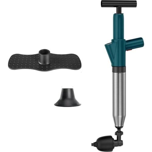 Household Pipe Dredge Stainless Steel Barrel Dredge Toilet Dredge Multi-Function High Pressure Plunger Opener Pump Plunger