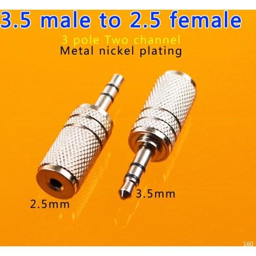 ChengHaoRan Metal 3.5 Male to 2.5 Female Audio cable Stereo Jack PC Phone HeadPhone earphone Converter Cable Plug Adapter