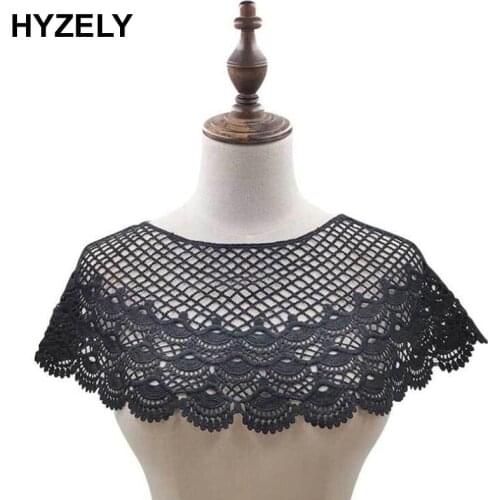Black Lace Neckline Collar Double Side Clothes Applique Embroidery DIY Costume decor Sewing Crafts Supplies