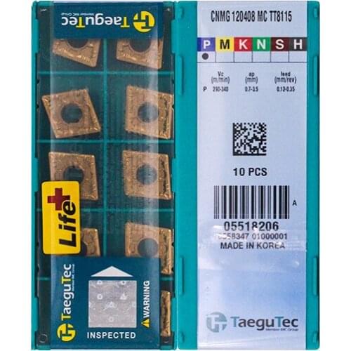 CNMG120408-MC TT8115/TT8125 100% Original TAEGUTEC carbide insert with the best quality 10pcs/lot free shipping