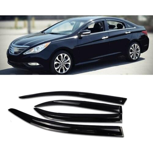 For Hyundai Sonata 2011 2012 2013 2014 Car Side Window Vent Visor Sun Rain Deflector Guard Awnings Shelters Adhesive Cover Trim