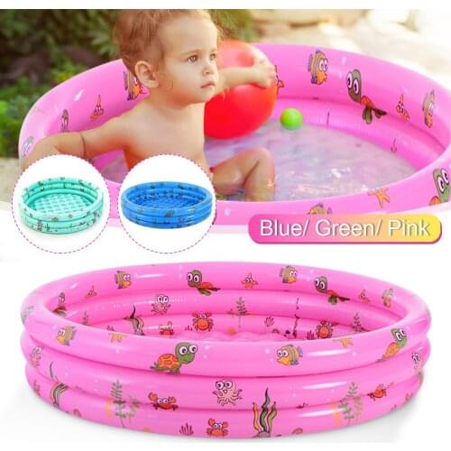 100cm 3Layers Children Inflatable Pool Bathing Tub Foldable Baby Kid Summer Home Indoor Outdoor Square Swimming Pool