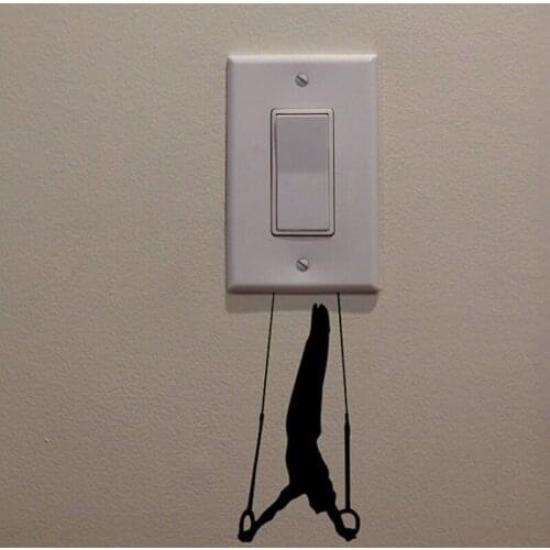 Gymnastics Art Switch Sticker Living room Bedroom Decorative Wall Stickers Vinyl Waterproof Murals JG1950