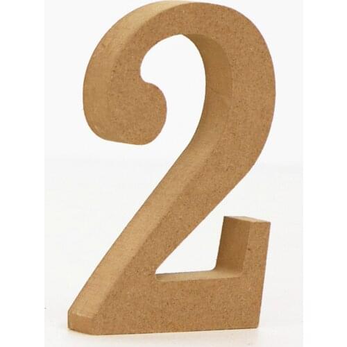 Art Craft Free Standing Wood Wooden Number Log Alphabet Wedding Birthday Party Home Decorations Digital Ornaments