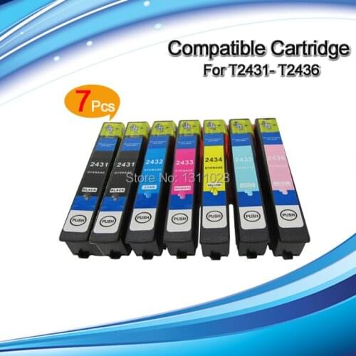 INK WAY 21 PK of XP-750 XP-850 XP-950 printer cartridge for T2431 T2432 T2433 T2434 T2435 T T2436 , T24XL ,21PCS,3BK+3SET