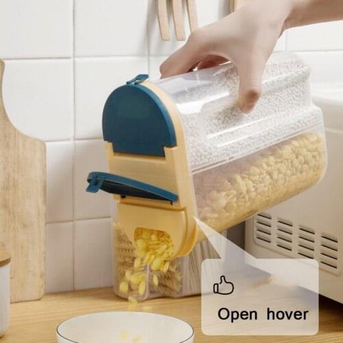 Storage Containers Cereal Dispenser Storage Organizer Moisture-Proof Sealed Food Container Kitchen Transparent Household Items