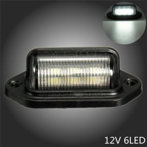 12V 6LEDs License Plate Light Lamp Bulbs Number Plate Light For Motorcycle Boats Aircraft Automotive Trailer RV Truck
