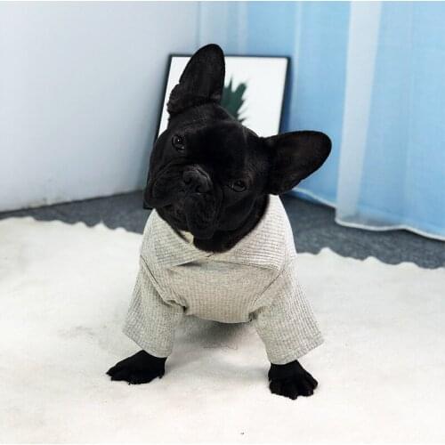 2019 Cotton French Bulldog Summer Breathable Tshirt Pet Dog Clothes for Small Dogs Pets Clothing Chihuahua Pug Costume Yorkshire