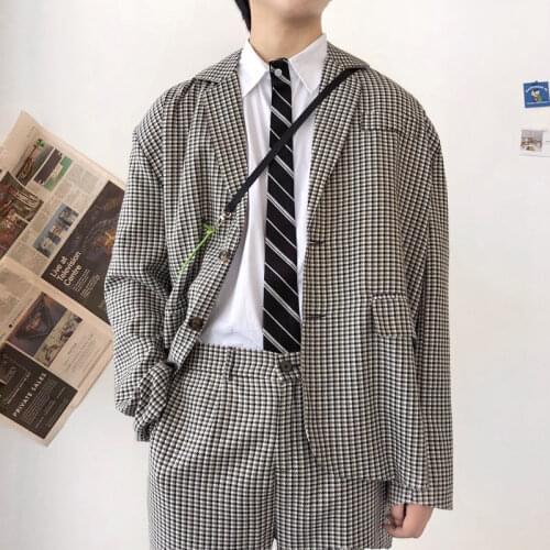 2020 Suit Jackets+trousers Mens Fashion Leisure Kahki Color Sets Loose Tracksuit Casual Suit Jackets Clothes Plus Size M-2XL