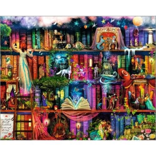 Needlework for embroidery DIY French DMC High Quality - Counted Cross Stitch Kits 14 ct Oil painting - Fabulous Library