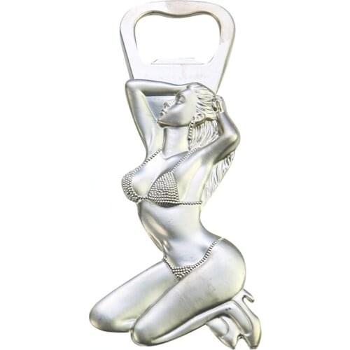 Sexy Beauty Beer Bottle Opener Refrigerator Stick Portable Metal Opener Glass Cap Remover Corkscrew Kitchen Bar Tool Accessories