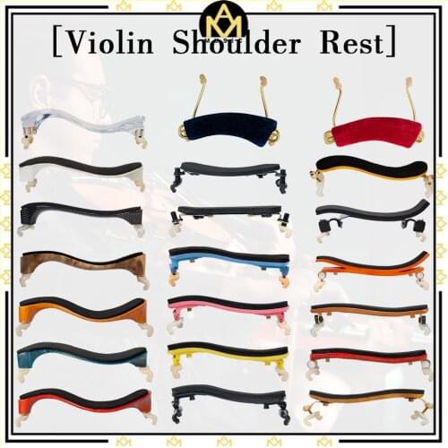 Violin Shoulder Rest Collapsible& Height Adjustable Feet High Strength Sponge Wood Violin Shoulder Rest For 4/4-3/4 Violin
