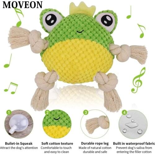 Plush Dog Toys Squeaky Dog Toys for Small Dog Interactive Dog Toys Chew Toys with Squeakers Soft Puppy Toys for Teeth Cleaning