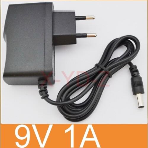 1PCS High quality AC 100V-240V Converter Switching power adapter DC 9V 1A 1000mA Supply EU Plug DC 5.5mm x 2.1mm