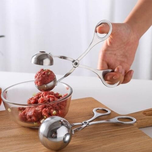 Meatball Maker Stainless Steel Clip Fish Ball Rice Making Mold Tools Kitchen Accessories Spoon Meat Baller Utensil Gadgets