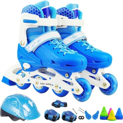 Beginner Inline Skates Adjustable Roller Skates Gift For Kids Training With 8 Illuminating Wheels Roller Skates Roller Sneaker