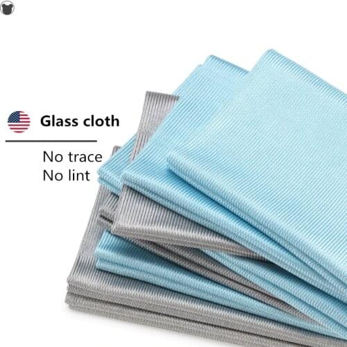 BAER FAMILY 5PCS High quality Household cleaning cloth soft Mirror cleaning towel Glass wipe cloth shower room cleaning 40*40cm